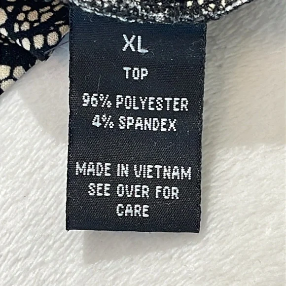 AB STUDIO SIZE XL Floral Lace Black and Gray Women's Top - Picture 5 of 6